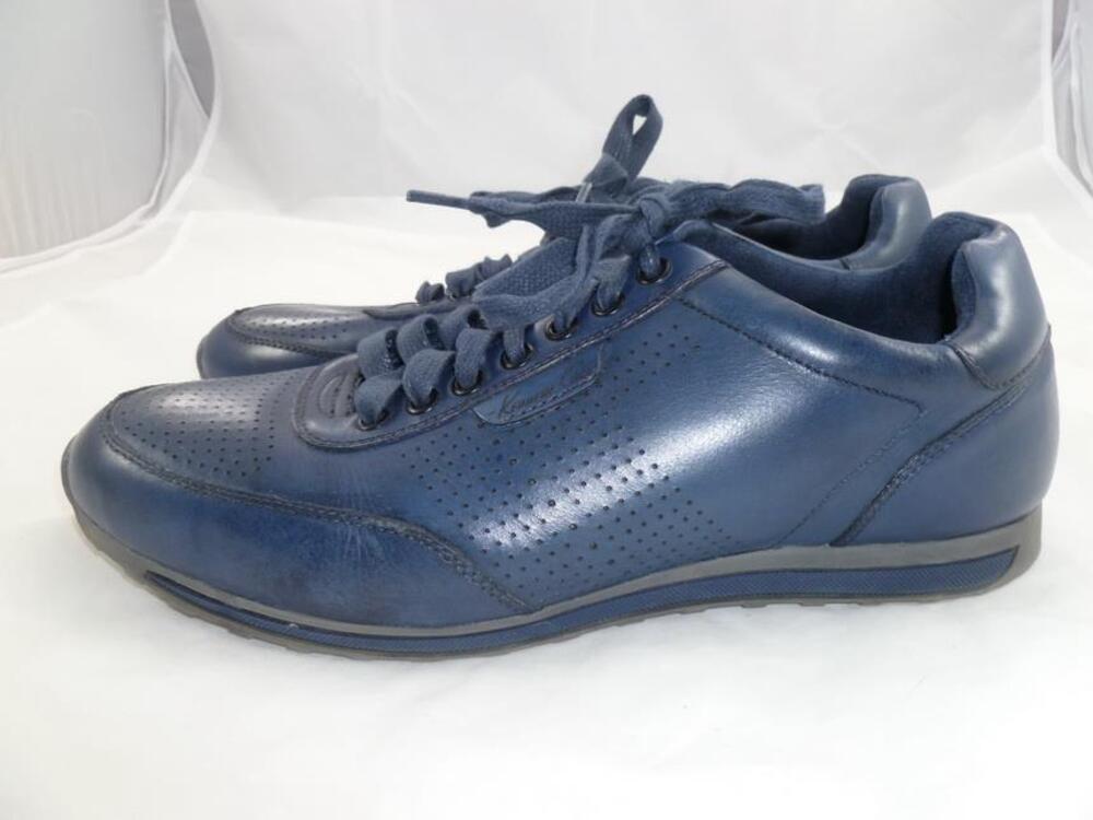 KENNETH COLE UNLISTED MEN 11 USED BLUE LEATHER SNEAKERS MISS UNDERSTOOD